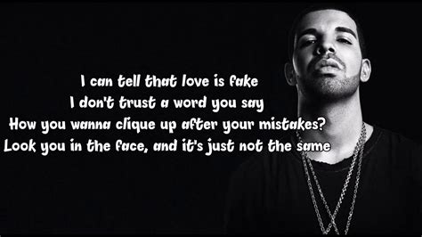 drake fake watch lyric|drake song lyrics.